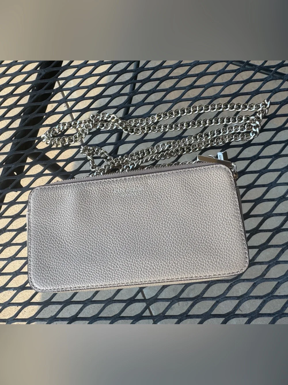 Kate Spade New York Taylor Pebbled Leather Double Zip Crossbody Taupe
